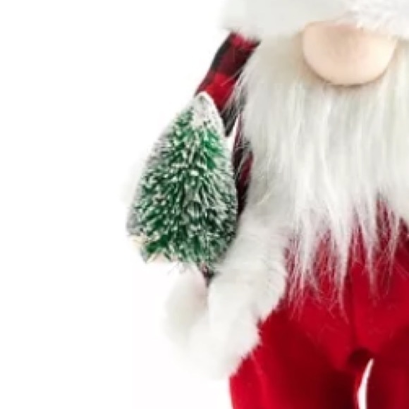 NWT 18” Red & Black Buffalo Check Holiday Santa  Gnome Decoration w/ - Picture 4 of 17